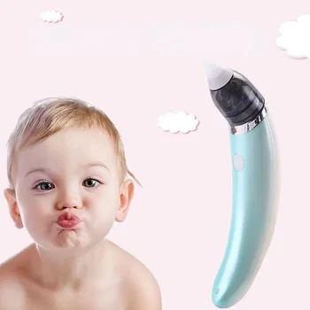 Новый Электрический детский назальный аспиратор Электрический очиститель носа Оборудование для шмыганья носом Безопасное гигиеническое средство для удаления соплей из носа для новорожденных Изображение 2
