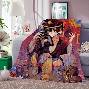 Фланелевое одеяло Ханако Кун в стиле аниме CLOOCL, привязанное к туалету, Мягкое Теплое одеяло с 3D принтом, Стеганое одеяло для взрослых, Кровати, Диван, Мягкие студенческие одеяла Изображение 2