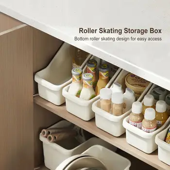 U-образный контейнер для хранения с отделением для карт памяти, коробка для хранения с дизайном для катания на роликовых коньках, U-образный кухонный шкаф для холодильника Изображение 2