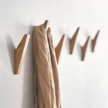 Креативный крючок из японского дуба, настенное пальто, Деревянный крючок, вешалка для одежды, халата, шарфа, полотенца