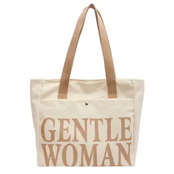 Сумки-тоут большой емкости с модными буквами, сумка через плечо с несколькими карманами, сумки для женщин и девочек Изображение 2