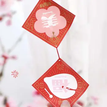 40 листов Китайский дракон Новогодний Китайский блокнот Декоративная бумага для планировщика Маркеры Флажки Бумага для заметок Изображение 2