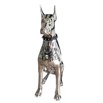 Скульптура для домашнего декора, Собака Доберман, Статуэтки животных небольшого размера, Комнатные предметы для украшения дома, Аксессуары для стола