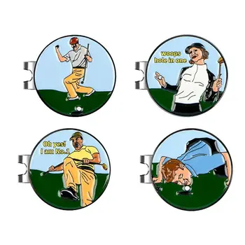 Металлический зажим для шляпы для гольфа, зажим для шляпы с мячом, Маркер, Магнитная Съемная Отметка положения мяча для гольфа, Аксессуары для гольфа Для мужчин и женщин, Подарок игроку в гольф