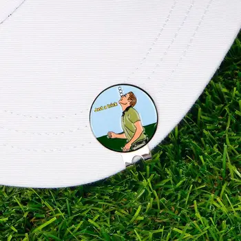 Металлический зажим для шляпы для гольфа, зажим для шляпы с мячом, Маркер, Магнитная Съемная Отметка положения мяча для гольфа, Аксессуары для гольфа Для мужчин и женщин, Подарок игроку в гольф Изображение 2
