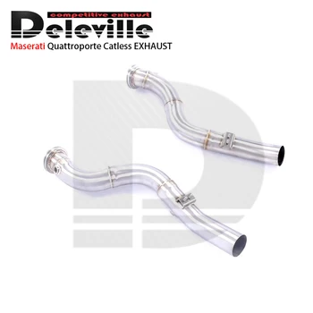 Выхлопные трубы Deleville из нержавеющей стали С высоким расходом Для Maserati Quattroporte 3.0T 2013- car exhuaust Изображение 2
