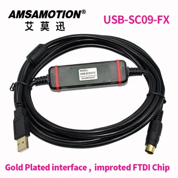 FTDI USB-SC09-FX Совместим С Для Mitsubishi FX1N 2N 1S Кабель для Программирования ПЛК серии 3U Линия Загрузки Данных Высокоскоростной Чип Изображение 2