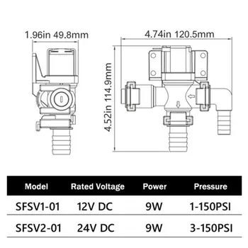 Детали для отключения сифона электромагнитного клапана Простая установка для морского туалета 12V Изображение 2