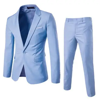 Костюм, пальто, комплект из тонких длинных брюк, стильный мужской деловой костюм, приталенное пальто с лацканами, длинные брюки на одной пуговице для рабочей одежды