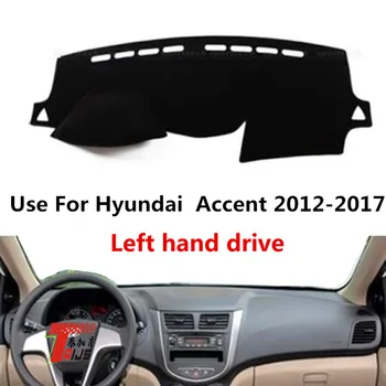 Заводская защита от солнца TAIJS, высококачественная замшевая крышка приборной панели для Hyundai Accent 2012-2017, левый руль, лидер продаж
