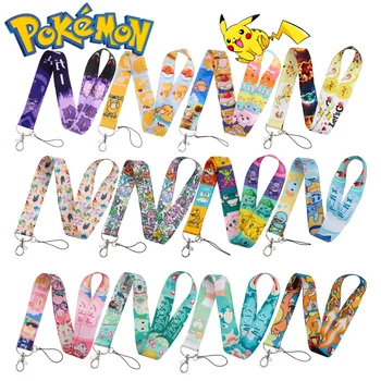 Pokemon Cute Универсальные ремешки для телефона через плечо, ремешок для мобильного телефона, шейная веревка для подвешивания шнура для мобильного телефона, ремешок с наконечником