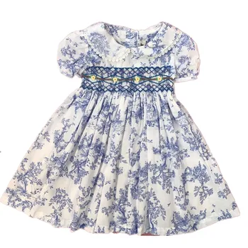 платье с вышивкой для маленькой девочки, кукольное платье с цветочным принтом Для детей, Платья для вечеринки в честь дня рождения принцессы