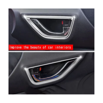 RHD Хромированная рамка внутренней ручки двери автомобиля Декоративная наклейка для салона автомобиля TOYOTA GR86 Subaru BRZ 2021-2023 Изображение 2