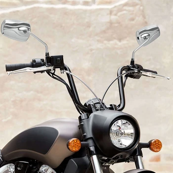 Мотоцикл 8 мм Боковые Зеркала Заднего Вида Для Harley Touring Softail Sportster XL883 Dyna Fat Bob Road King Street Glide Изображение 2