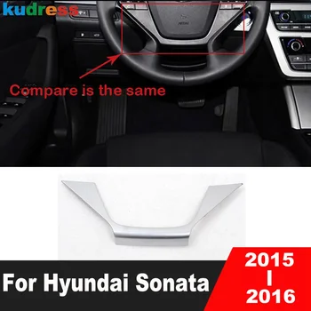 Накладка Панели Рулевого Колеса Автомобиля Hyundai Sonata 2015 2016 Матовая Отделка Молдинги Для Интерьера Аксессуары
