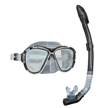 Маска для подводного плавания Водонепроницаемые Мягкие силиконовые очки для плавания с полностью сухой трубкой, трубка и набор защитных очков для дайвинга
