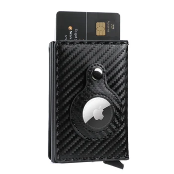 Мужской кошелек Apple Airtag Wallet из углеродного волокна, бизнес-ID, держатель для кредитных карт, тонкий кошелек с защитой от Rfid Airtag Slide, прямая поставка
