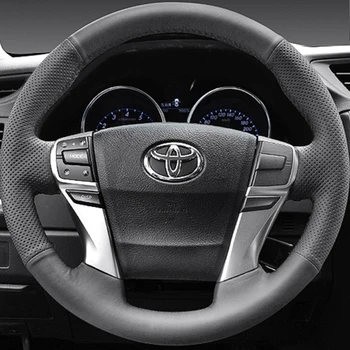 Чехол на руль для Toyota Reiz Mark X 2009-2015 Автомобильные аксессуары из замши ручной работы из натуральной кожи