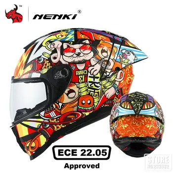 NENKI Новый полнолицевой шлем Мотоциклетные шлемы высокого качества, одобренные ЕЭК, Внедорожные мото-шлемы, Моющаяся Подкладка, Многоцветные