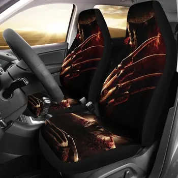Чехлы для автомобильных сидений NH09, Комплект из 2 Универсальных Защитных Чехлов для Передних Сидений Nightmare Of Elm Street