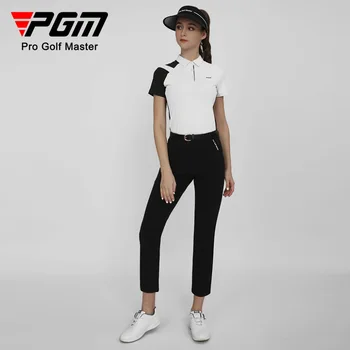 PGM Новые женские брюки для гольфа, быстросохнущая одежда для гольфа для женщин, летние спортивные эластичные водонепроницаемые брюки на молнии, KUZ149 Изображение 2