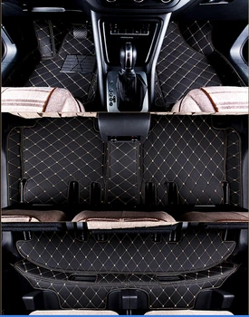 Коврики лучшего качества! Специальные автомобильные коврики на заказ для Chrysler Grand Voyager 7 мест 2016-2012 водонепроницаемые ковры, бесплатная доставка