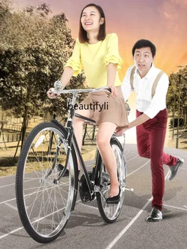 yj Ностальгический Старый Классический Флагманский Винтажный велосипед для взрослых Ретро Мужчин и женщин 28-дюймовый Изображение 2