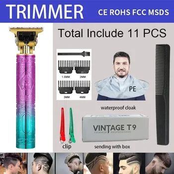 Перезаряжаемая мужская электробритва для стрижки волос, Триммер для волос, машинка для стрижки бороды, парикмахерская машинка для стрижки волос