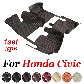 Автомобильные Коврики Для Honda Civic 2022-2023 Пользовательские Автоматические Накладки Для Ног Аксессуары Для Автомобильных Ковровых Покрытий