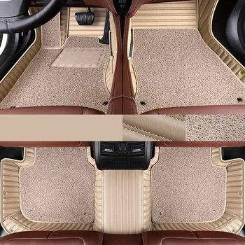 Коврики хорошего качества! Специальные автомобильные коврики на заказ для Toyota Land Cruiser 300 2024-2022, 5 мест, водонепроницаемые двухслойные ковры