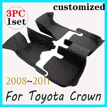 Автомобильные коврики для Toyota Crown Royal Седан S200 2008 2009 2010 2011 Водонепроницаемые коврики для пола Детали интерьера автомобиля Автомобильные аксессуары