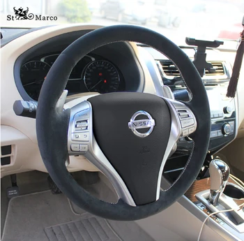 для Nissan X-Trail Qashqai 2014-2017 Teana Altima 2013-2018 Высококачественная Сшитая Вручную Крышка Рулевого колеса автомобиля Изображение 2