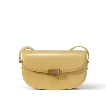 2023 Новые высококачественные женские седельные сумки, маленькие женские сумки известных брендов, женская сумка-мессенджер из натуральной кожи желтого цвета