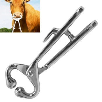 Кольцо для носа крупного рогатого скота Свинцовый поводок для носа крупного рогатого скота из нержавеющей стали, Плоскогубцы для носа крупного рогатого скота, зажим для крупного рогатого скота для фермы Ranch Изображение 2