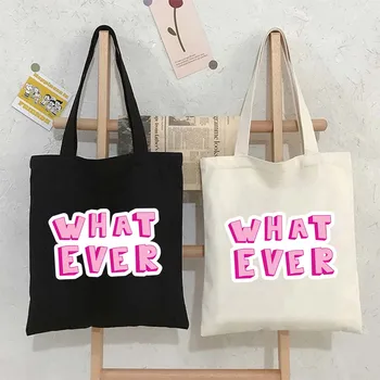 Какая бы ни была Розовая сумка для покупок с надписями и цитатами, сумка-тоут, женская сумка для покупок, большие сумки многоразового использования