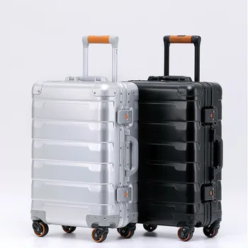 Новый универсальный руль из аллюминиево-магниевого сплава, металлический ящик для мужчин и женщин, деловая рама для багажа, дорожный чемодан большого размера