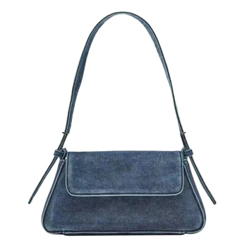 Женская сумка через плечо из лакированной кожи цвета: золотистый, серебристый, фирменный дизайн, женская простая сумка для подмышек, джинсовая синяя сумка для подмышек, вечерние клатчи