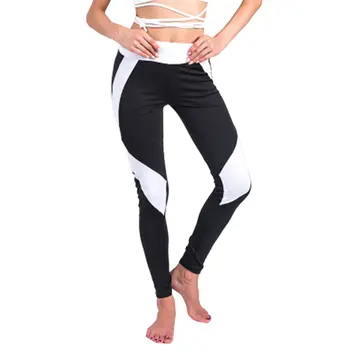 Женские штаны для йоги, модные лоскутные дышащие леггинсы для фитнеса, эластичные облегающие брюки для занятий спортом в тренажерном зале