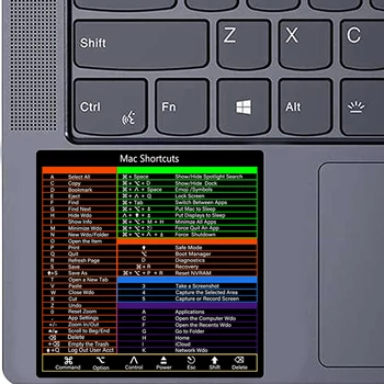 1 шт. Дизайн стикеров быстрого доступа для системной клавиатуры Mac OS, наклейка с сочетанием клавиш на 2022-2008 годы (13-16 дюймов)