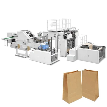 Автоматическая машина для изготовления бумажных пакетов из крафт-цемента с V-образным дном с печатной машиной Цена Машины для изготовления пищевых пакетов из крафт-бумаги Изображение 2